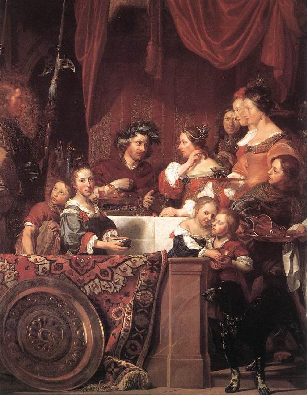 BRAY, Jan de The de Bray Family (The Banquet of Antony and Cleopatra) dg oil painting image